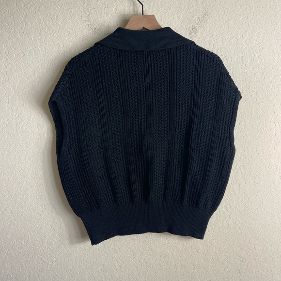 Banana Republic Janette Sweater Polo in Black Size Small - Picture 4 of 7